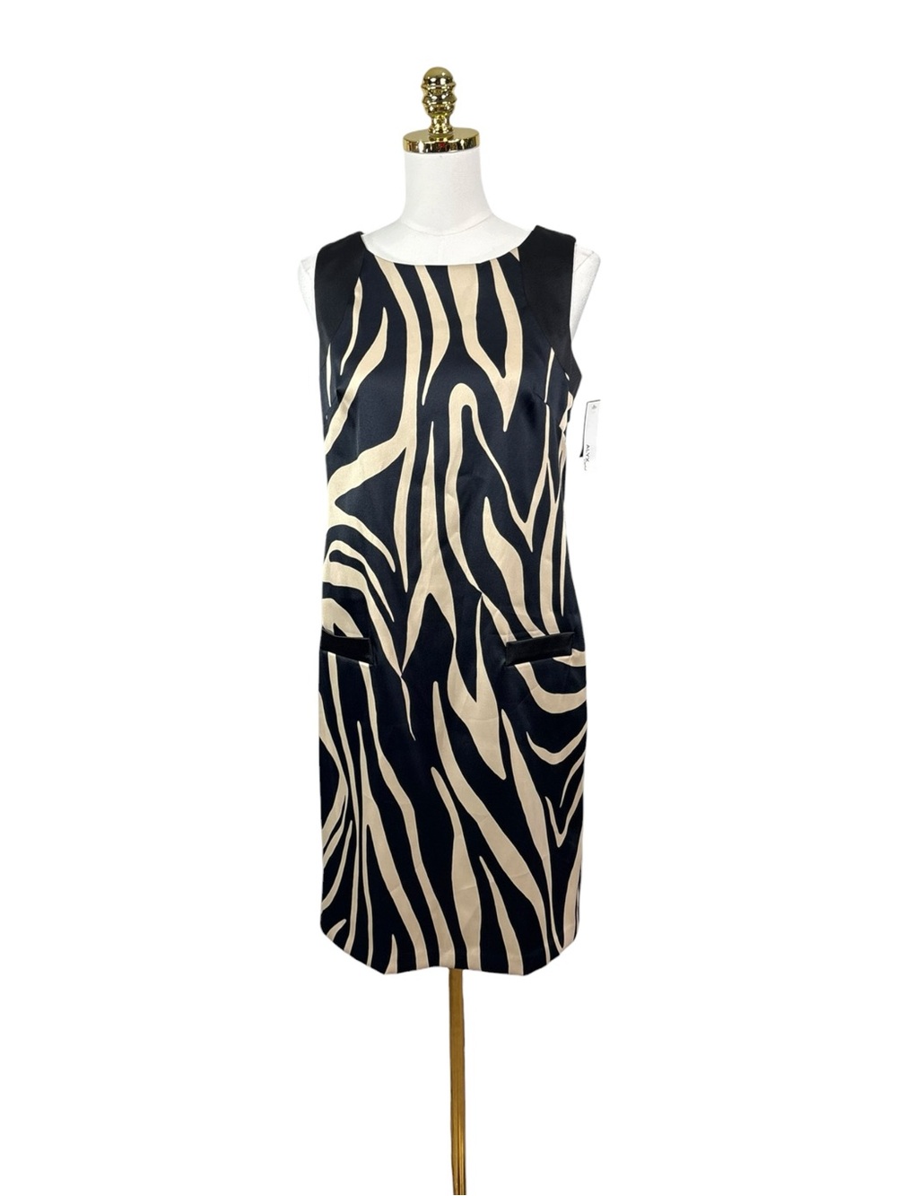 NWT ALYX Limited tan and black zebra print sleeveless dress size 6